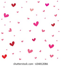 Heart Seamless Pattern Background Vector Illustration Stock Vector ...