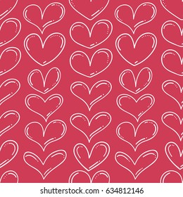 Heart Seamless Pattern Background . Vector Illustration . 