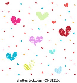 Heart Seamless Pattern Background . Vector Illustration . 