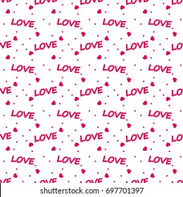 Heart  - Seamless Pattern. heart background - Vector.  Love, wedding, Valentines day design.