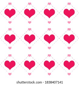
Cubierta de patrón sin fisuras del corazón. Diseño creativo de icono cardíaco. Papel de escritorio, diseño web.