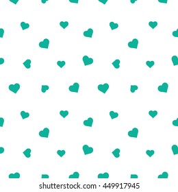 Heart seamless pattern. Cute hearts on a white background. Vector illustration, eps 10