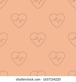 Heart seamless pattern design. Can use for print, template, icon, presentation, banner, poster, wallpaper