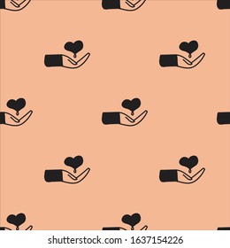 Heart seamless pattern design. Can use for print, template, icon, presentation, banner, poster, wallpaper