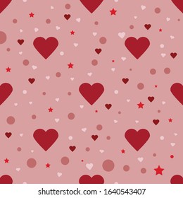 Heart seamless pattern design. Can use for print, template, icon, presentation, banner, poster, wallpaper
