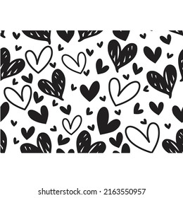 Heart Seamless Pattern Design Textile Design Vector Illustration
