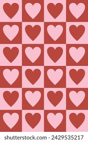 Heart seamless pattern design. Vector illustration.