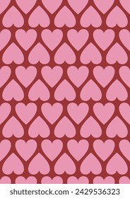 Heart seamless pattern design. Vector illustration.