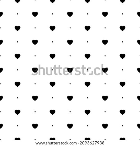 Heart seamless pattern. Elegant little hearts. Repeated small patern for design prints. Cute symbol love for girl or woman. Repeating monocrome printed. Abstract heart printing. Vector illustration 