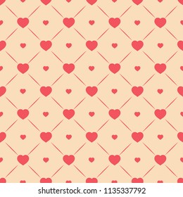 Heart seamless pattern. Fashion graphic design. Modern stylish texture. Colorful template for prints, textiles, wrapping, wallpaper, card, banner, business, valentines day. Vector illustration