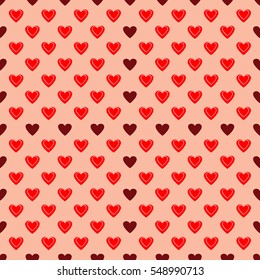 Heart seamless pattern. Fashion graphic background design. Abstract texture. Colorful template for prints, textiles, wrapping, wallpaper, website etc. Vector illustration