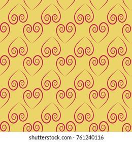 Heart seamless pattern. Fashion graphic background design. Abstract texture of valentines day. Colorful template for prints, textiles, wrapping, wallpaper, website etc. Vector illustration