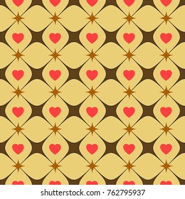 Heart seamless pattern. Fashion graphic design. Modern stylish texture. Colorful template for prints, textiles, wrapping, wallpaper, card, banner, business. Vector illustration
