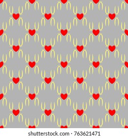 Heart seamless pattern. Fashion graphic design. Modern stylish texture. Colorful template for prints, textiles, wrapping, wallpaper, card, banner, business. Vector illustration