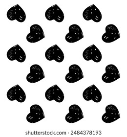Heart seamless pattern illustration.  hearts background print. holiday backdrop texture, romantic wedding design. 