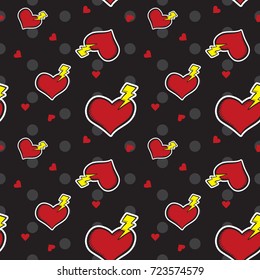 heart seamless pattern, heart love seamless pattern