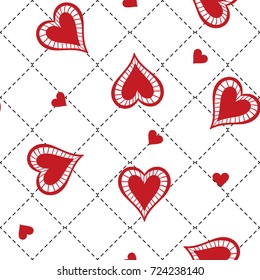 heart seamless pattern, heart love seamless pattern