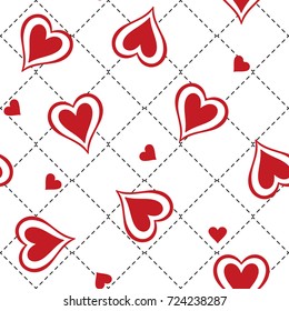 heart seamless pattern, heart love seamless pattern