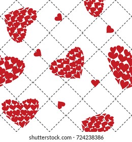 heart seamless pattern, heart love seamless pattern