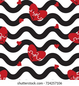 heart seamless pattern, heart love seamless pattern