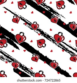 heart seamless pattern, heart love seamless pattern