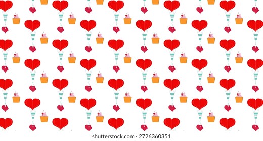 Patrón de corazón sin fisuras sobre fondo claro ideal para diseños románticos, temas de San Valentín y marca linda. Modelo inconsútil mínimo del corazón con las Formas limpias convenientes para los fondos modernos que envuelven el papel y los textiles.