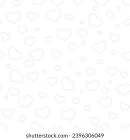 heart seamless pattern on pink background.Editable vector illustration for fabric,tile
