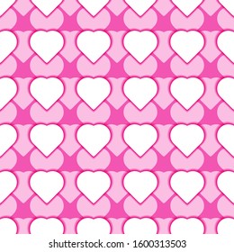 heart seamless pattern with pink color for gift, ornament, or paper. 