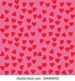 Heart seamless pattern pink polka dot