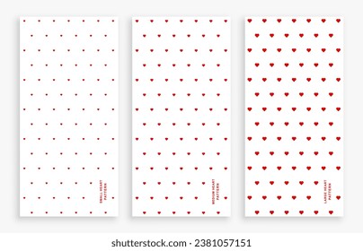 Heart seamless Pattern in Red and White.