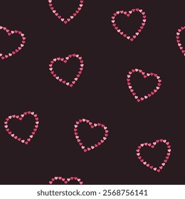 Heart seamless pattern for St. Valentine's Day holiday.