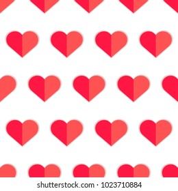 heart seamless pattern for valentine background, valentine card. Vector illustration