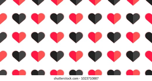 heart seamless pattern for valentine background, valentine card. Vector illustration