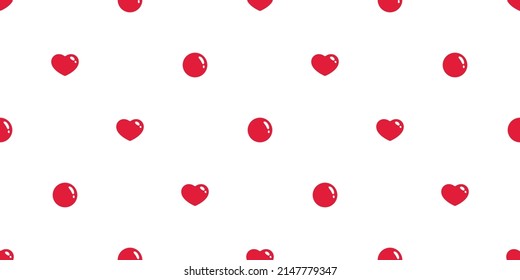 heart seamless pattern valentine polka dot vector cartoon bubble scarf isolated repeat wallpaper tile background illustration doodle design