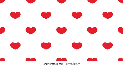 heart seamless pattern valentine vector cartoon scarf isolated tile background repeat wallpaper doodle illustration red design