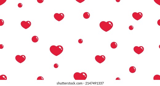 heart seamless pattern valentine vector polka dot cartoon bubble scarf isolated repeat wallpaper tile background illustration doodle design
