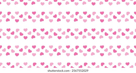 heart seamless pattern valentine vector pink tile background gift wrapping paper repeat wallpaper cartoon doodle red illustration design isolated