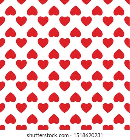 Heart seamless pattern. Valentine's day vector design. Modern romantic element
