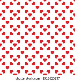Heart seamless pattern. Valentine's day vector design. Modern romantic element