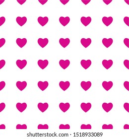 Heart seamless pattern. Valentine's day vector design. Modern romantic element