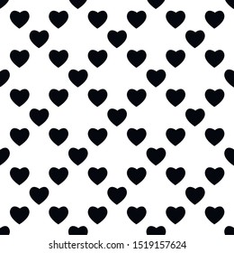 Heart seamless pattern. Valentine's day vector design. Modern romantic element