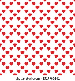 Heart seamless pattern. Valentine's day vector design. Modern romantic element