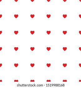 Heart seamless pattern. Valentine's day vector design. Modern romantic element
