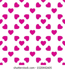 Heart seamless pattern. Valentine's day vector design. Modern romantic element
