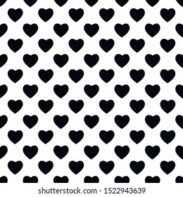 Heart seamless pattern. Valentine's day vector design. Modern romantic element
