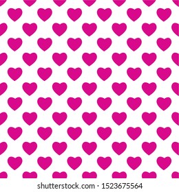 Heart seamless pattern. Valentine's day vector design. Modern romantic element