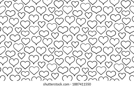 Heart seamless pattern for Valentines day, Wedding, Mothers day card