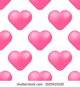 Heart seamless pattern. Valentine's Day. Vector background.