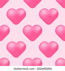 Heart seamless pattern. Valentine's Day. Vector background.