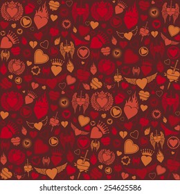 heart seamless pattern (valentine's day background)